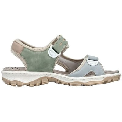 Rieker Sandalen 68866, Dames meerkleurige Sandalen 37