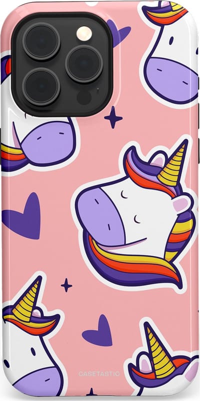 Casetastic Hoesje Geschikt voor Apple iPhone 15 Pro Max Magsafe - Stijlvolle Beschermende Duo-layer Case - Unicornhart