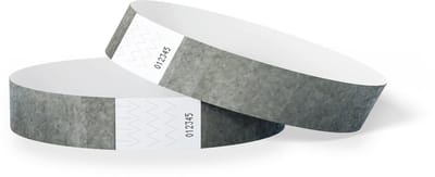 1000 stuks Polsbandjes Tyvek - 19 mm - festival bandjes - corona polsbandje - zilver