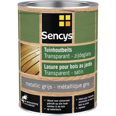 Sencys Tuinhoutbeits Semi-transparant Metal Grey 2,5l