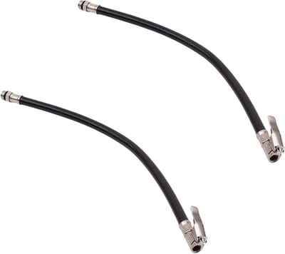 2 Stuks Luchtslang voor Bandenpomp, Slang voor Bandenopblazer en Drukmeter, Geschikt voor Fietsen en Auto's (Zwart)