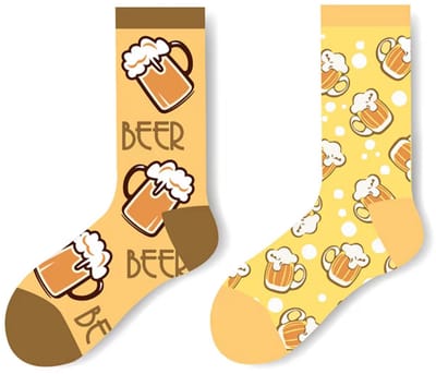 ZOETTT Mismatched bier sokken - Sokken - Leuke sokken - Vrolijke sokken - Mismatched sokken - Food sokken - Bier sokken