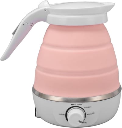 Elektrische Waterkoker - Opvouwbare Ketel - Reizen en Kamperen - Automatische Uitschakeling - 600 ml - Roze