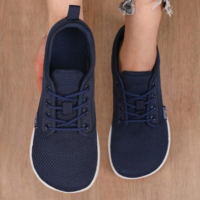 Dames Schoenen Sneakers Brede Neus Blote Voet Casual Brede Leest Modieus Canvas Zwart Platte Schoenen Zomer Ademend Mesh Schoenen 45 brown
