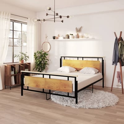 vidaXL - Bedframe - metaal - 160x200 - cm
