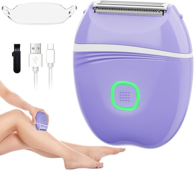 Ontharingsapparaat - Elektrisch scheerapparaat voor vrouwen - Oplaadbaar ontharingsapparaat - lichaamshaartrimmer voor bikinilijn, oksels, benen, armen, lichaam, gezicht en intieme zones - 1 stuk(paars)