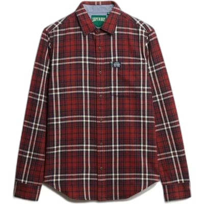 Superdry - Katoenen Lumberjack Overhemd met Lange Mouwen - Heren - Lange mouwen shirts