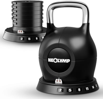 NEOLYMP 7-in-1 Kettlebell 2–20 kg – Verstelbare Kettlebell voor jouw homegym