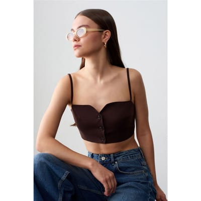 Dames Korte Aansluitende Tencel Vest