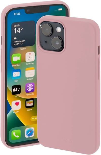 Hama Finest Feel Cover Hoesje geschikt voor iPhone 14 - Zijdezacht afwerking - Krasbestendig - Roze