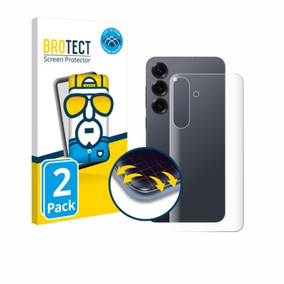 BROTECT - Screenprotector voor Samsung Galaxy S25 Plus (Achterkant) - Folie Beschermfolie transparant volledig dekking - 2 Stuks