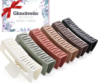 Extra Grote Haarspeld Clips 5 Inch voor Dik en Lang Haar - Sterke Matte Zwarte Klemmen - 6 Stuks