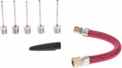 *** Balnaalden - Pompnaalden - Ballenpomp Naalden - Flexibele Slang en Opzetstuk inbegrepen Strandbal Zwembandjes - Complete 5-delige set - van Heble® ***