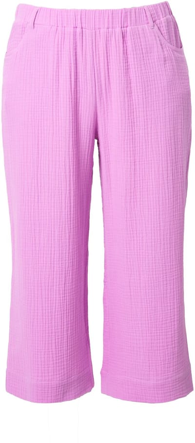 Laurasøn - Dames - Broek wijde pijpen 3/4 - Amethist - Maat 44