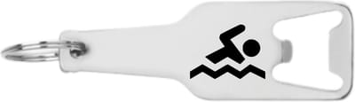 Akyol - zwemmen flesopener - Zwemmen - beste zwemmer - gegraveerde sleutelhanger - zwemmen cadeau - zwemdiploma cadeau - sport - gepersonaliseerd - sleutelhanger met naam - 105 x 25mm