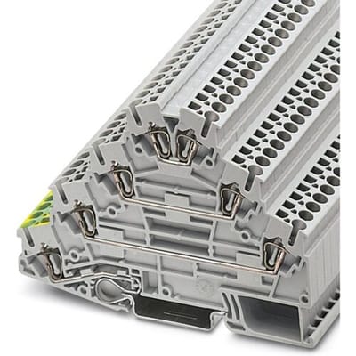 Phoenix Contact 3036055 Doorgangsserieklem 5.2 mm Spanveer Grijs 50 stuk(s)