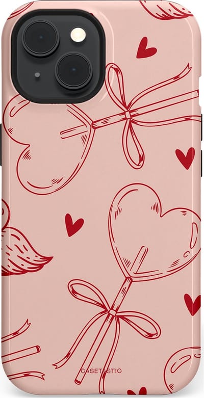 Casetastic Hoesje Geschikt voor Apple iPhone 15 Magsafe - Stijlvolle Beschermende Duo-layer Case - Zoete strikjes