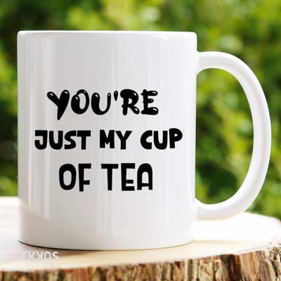 You are just my cup of tea - Cadeau voor vriendin - Cadeau voor haar - Cadeau voor hem - Valentijn cadeautje voor haar - Grappige cadeau - Thee glaze - Mokken - Cadeau voor man - Cadeau voor vrouw - Valentijn cadeautjes - Koffiekopjes