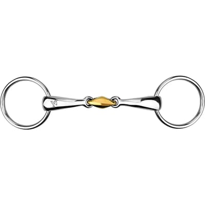 Mors 2 ringen voor anatomisch paard met dubbele hulpteugel York
