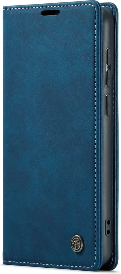Casemania Hoesje Geschikt voor Samsung Galaxy XCover 6 Pro Navy Blue - Dunne Portemonnee Book Case - Slim Wallet Case met Pasjeshouder