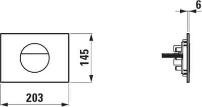 Laufen INEO - Bedieningsplaat, glanzend wit H9001120000001