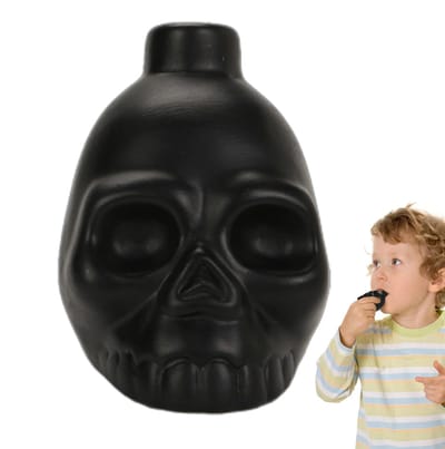 Ynkkvre - Schreeuwende Azteekse Fluitje - Schedel schreeuwende fluit - Authentieke horror geluidseffecten - Hoogwaardige keramische constructie - Geschikt voor Halloween en themafeesten - Milieuvriendelijk en veilig materiaal