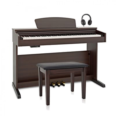 DP-10X digitale piano van Gear4music, pakket met kruk, Palissander