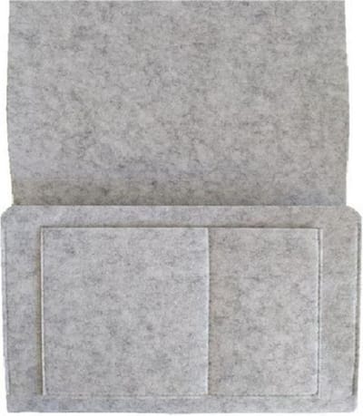 *** Bedside Pocket Opbergzak Grijs - Tijdschriftenhouder 32 x 20 x 10 cm - Opbergzak - Bank Organizer - van Heble® ***