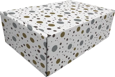 Raadhuis cadeaupakketdoos 4 - spetter dessin - 30,5x21,5x11cm - 5 stuks