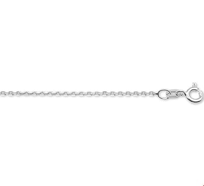Witgouden Collier anker gediamanteerd 1 4105076 50 cm