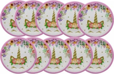 10 Kartonnen unicorn bordjes -verjaardag unicorn borden – dieren borden verjaardag -eenhoorn borden 10 stuks - Wegwerpborden van karton - Feestbordjes - Verjaardag feestartikelen tafeldecoratie – dier – kinderfeestjes –