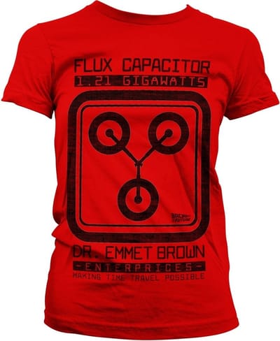 Back to the Future Flux Capacit- of Girly-T-shirt voor dames, rood