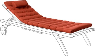 CESANA PREMIUM - Ligstoelkussen - Rood - Polyester