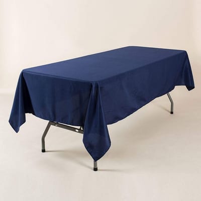 Tafelkleed Rechthoekig - Tafeldoek Polyester - Eettafel Decoratie - Duurzaam Herbruikbaar - 137 x 137 cm - Marineblauw