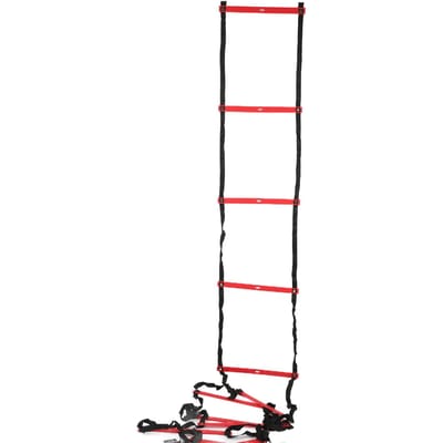 Vaste Snelheidsladder Voetbal Snelheidstouw Ladder voor Voetbaloefening Sporttraining 6M 12SportenRood black
