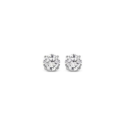 New Bling 9NBG-0430 - Gouden Oorbellen - 14K - Rond - Zirkonia - 4mm