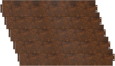 Froadp 5m (5 stuks) x 15cm Metaal Randstrook, Verzinkt Grasmaaierrand, Plantenbakomlijning, Roestkleur