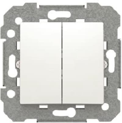 Blind Schakelaar - Wandcontactdoos - Elektrische Installatie - Verzinkt Stalen Frame - 5 x 5 x 2 cm - Zilver
