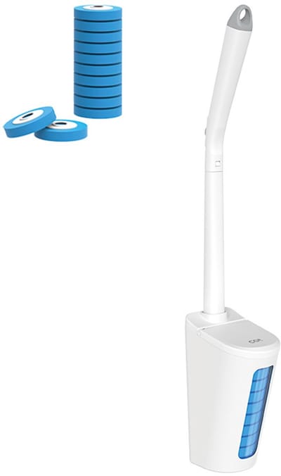 Wegwerptoiletborstel met toiletstaafvullingen (staafje + 20 navullingen) Lemon flavor