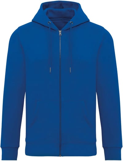 Native Spirit Ecologische uniseks sweater met capuchon en rits NS402 - Sea Blue - L