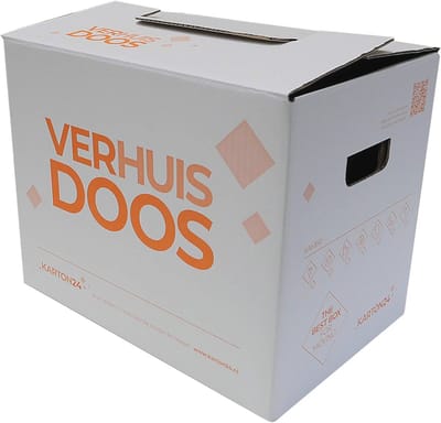 Set van 10 Stevige Verhuisdozen | 52L Inhoud | Zelfsluitend & Stapelbaar | 40kg Draagvermogen | Met Handvatten en Versterkte Bodem