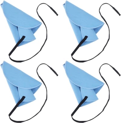 4-delige A-vormige reinigingsset voor muziekinstrumenten, fluit, klarinet en saxofoon, inclusief polijstdoek en reinigingsdoek in blauw