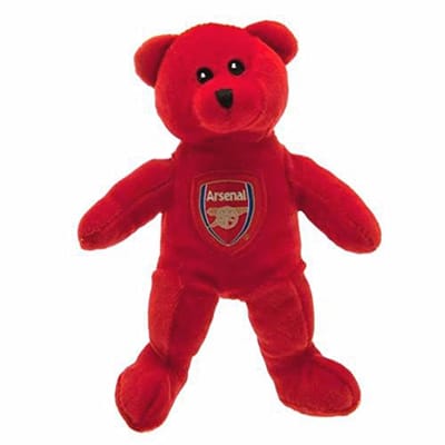 Mini Beanie Teddy Bear Rood - Ideaal Cadeau voor Voetbalfans