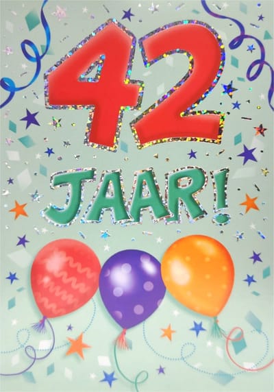 Verjaardagskaart - That Funny Age - 42 jaar - Met Envelop - Per stuk