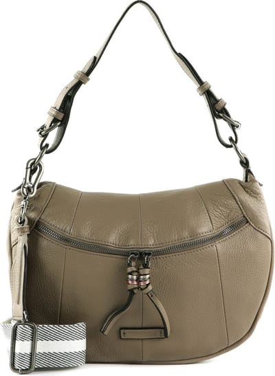 FREDsBRUDER Leren Schoudertas Pruvia Small Hobo Taupe Lichtbruin
