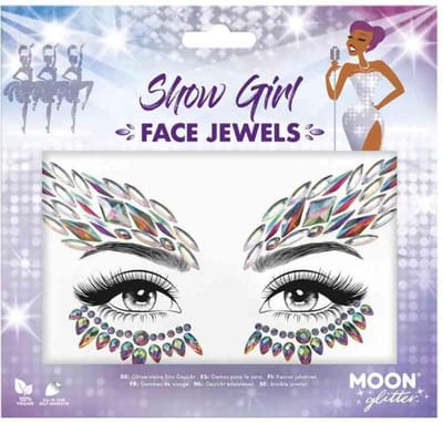 Moon Creations - Moon Glitter - Show Girl Gezicht Diamanten Sticker - Multicolours