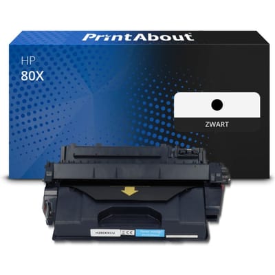 PrintAbout huismerk Toner 80X (CF280XX) Zwart Extra hoge capaciteit Geschikt voor HP