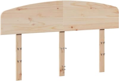Hoofdbord Massief Hout - Bedhoofd - Rugondersteuning - Onbehandeld Grenenhout - 160 cm Matrasbreedte - Natuurlijk
