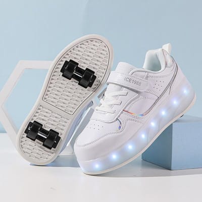 Kinderen's Wegloop Schoenen Roller Skating Jongens' Dubbel Wiel Wegloop Schoenen Student Skates Vrouwen's Wielen Vier Wielen 35