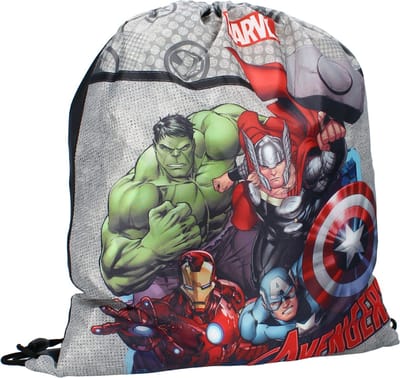 Trekkoordtas Marvel - Avengers Hulk/Thor/Iron Man/Capt. America - Grijs - 44x37cm